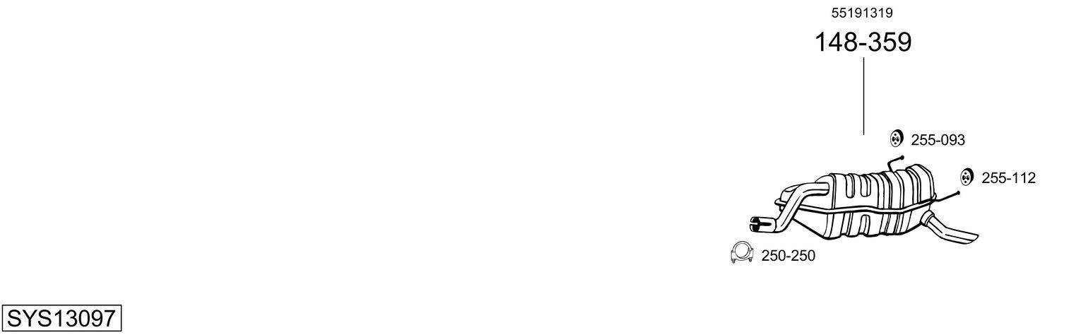 Išmetimo sistema BOSAL SYS13097