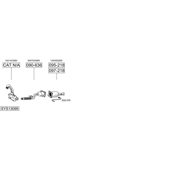 Išmetimo sistema BOSAL SYS13099