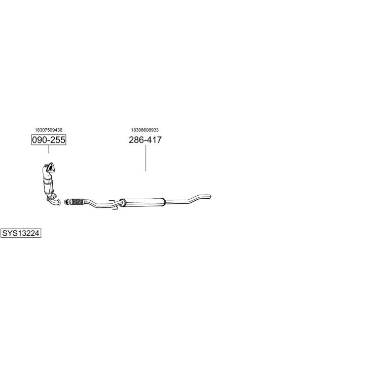 Išmetimo sistema BOSAL SYS13224