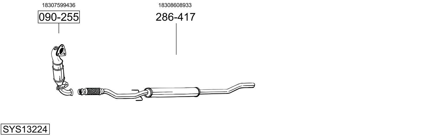 Išmetimo sistema BOSAL SYS13224