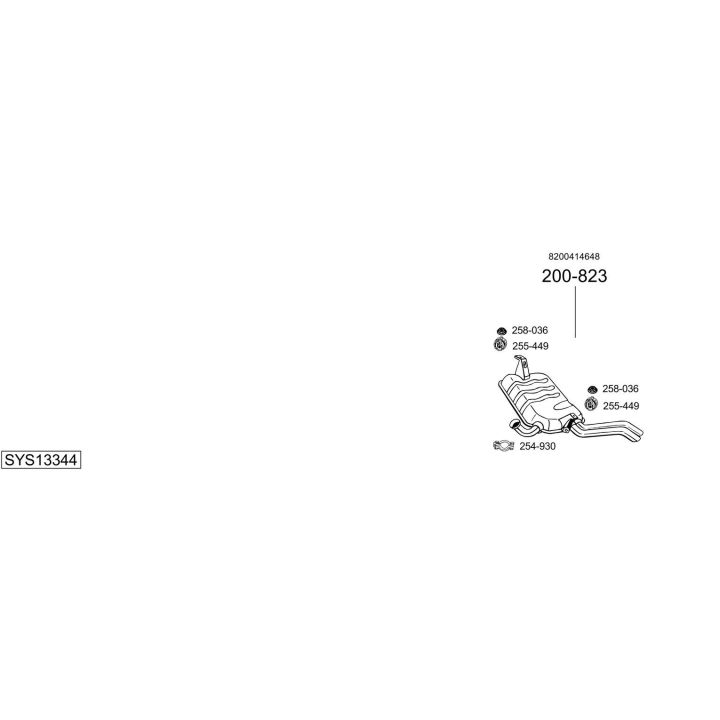 Išmetimo sistema BOSAL SYS13344