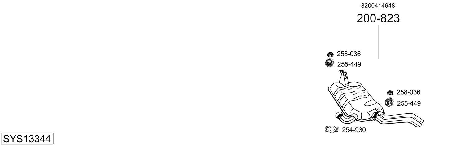 Išmetimo sistema BOSAL SYS13344