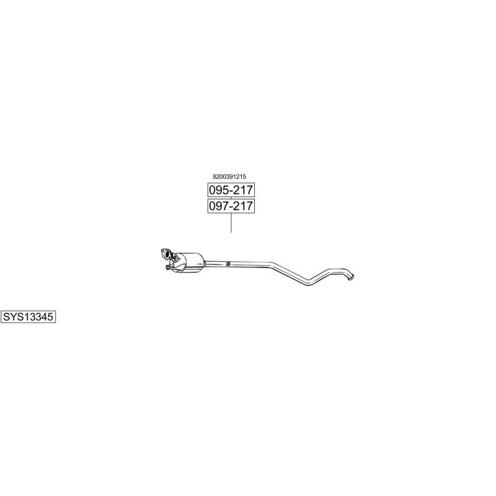 Išmetimo sistema BOSAL SYS13345