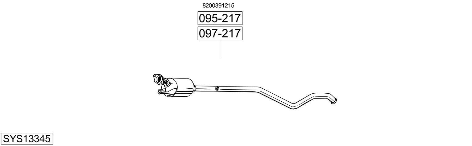Išmetimo sistema BOSAL SYS13345