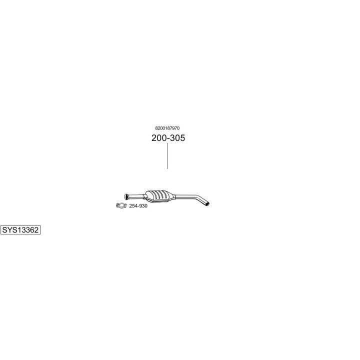 Išmetimo sistema BOSAL SYS13362
