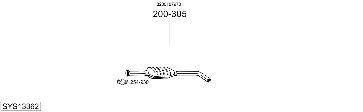 Išmetimo sistema BOSAL SYS13362