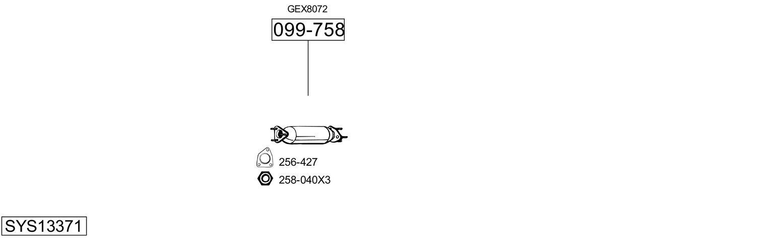 Išmetimo sistema BOSAL SYS13371