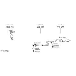 Išmetimo sistema BOSAL SYS13382