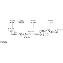 Išmetimo sistema BOSAL SYS13384