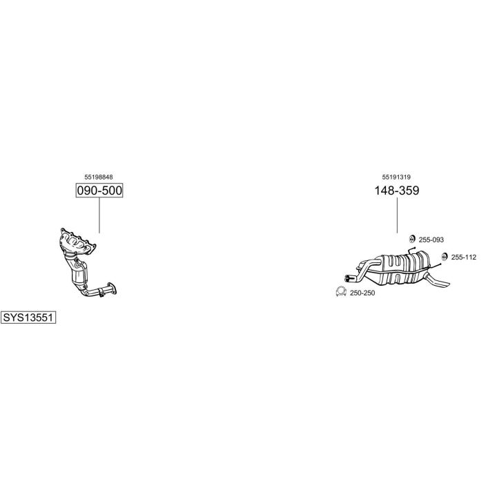 Išmetimo sistema BOSAL SYS13551