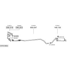 Išmetimo sistema BOSAL SYS13553
