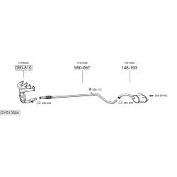 Išmetimo sistema BOSAL SYS13554