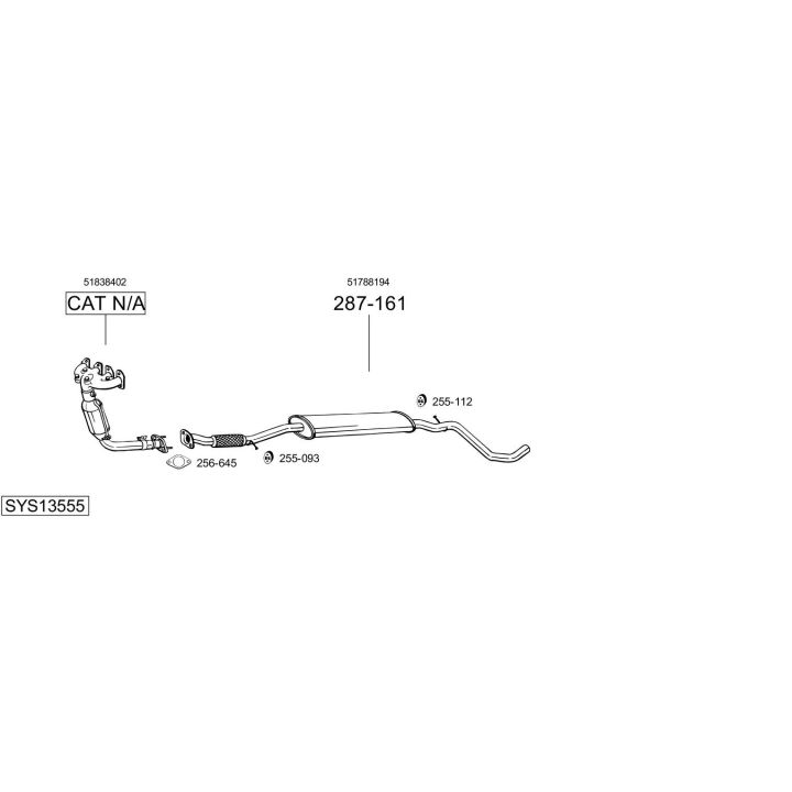 Išmetimo sistema BOSAL SYS13555