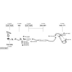Išmetimo sistema BOSAL SYS13557