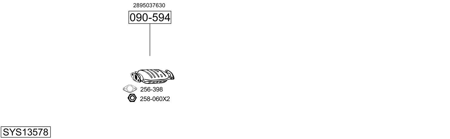 Išmetimo sistema BOSAL SYS13578