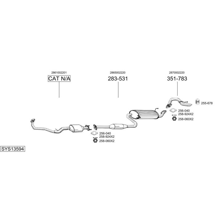 Išmetimo sistema BOSAL SYS13594