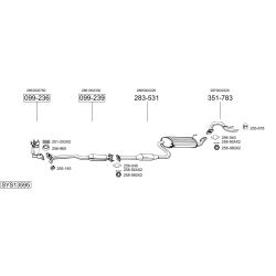 Išmetimo sistema BOSAL SYS13595
