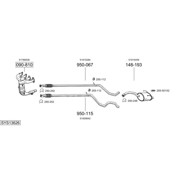 Išmetimo sistema BOSAL SYS13626