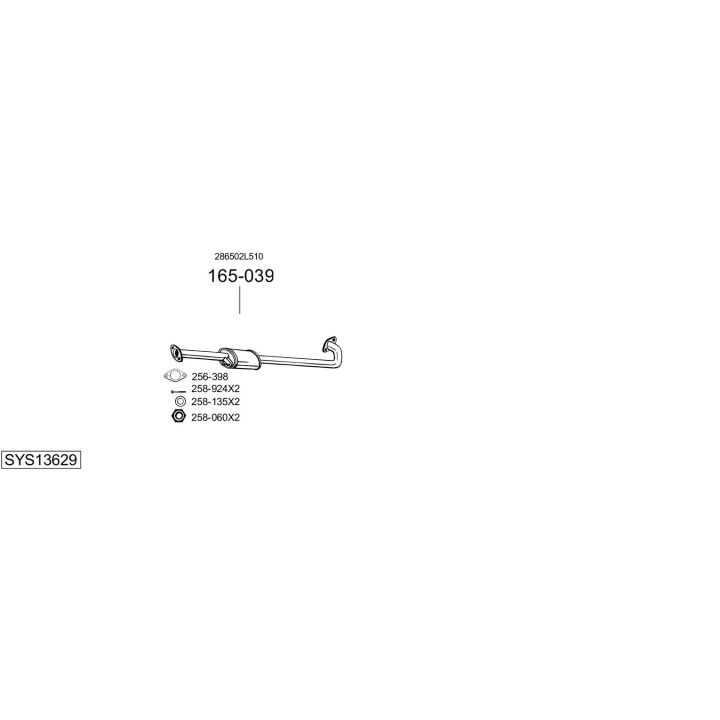 Išmetimo sistema BOSAL SYS13629