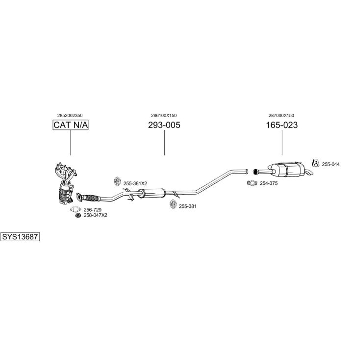 Išmetimo sistema BOSAL SYS13687