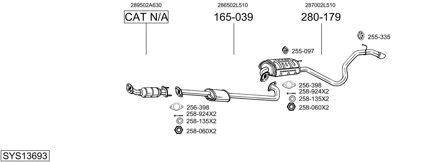 Išmetimo sistema BOSAL SYS13693