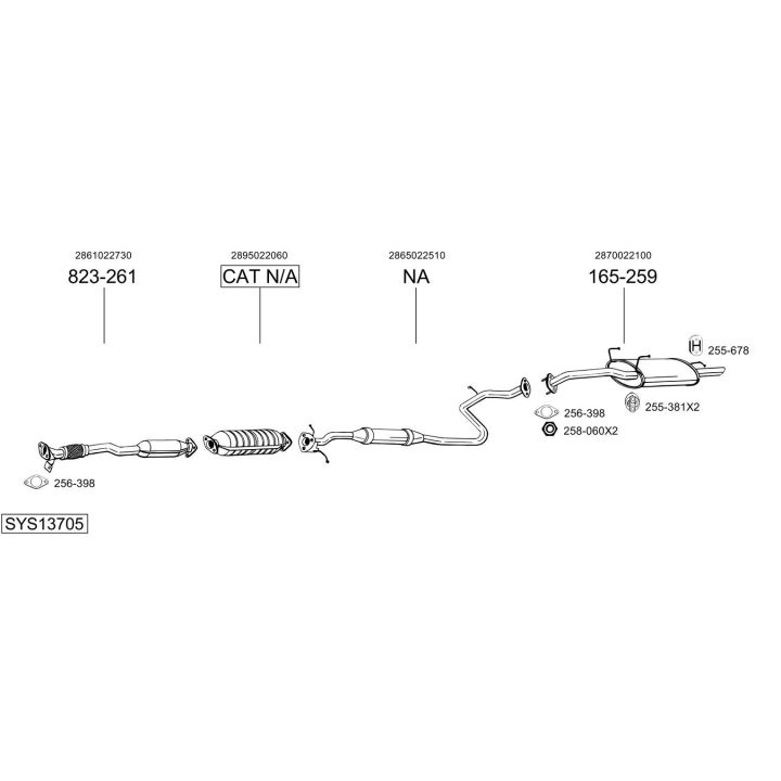 Išmetimo sistema BOSAL SYS13705