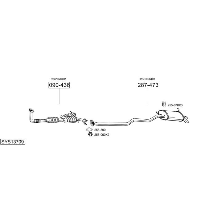 Išmetimo sistema BOSAL SYS13709