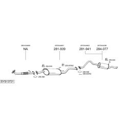 Išmetimo sistema BOSAL SYS13721