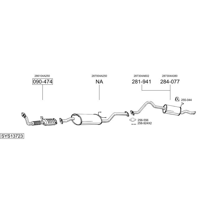 Išmetimo sistema BOSAL SYS13723
