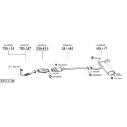 Išmetimo sistema BOSAL SYS13730