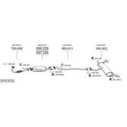 Išmetimo sistema BOSAL SYS13733