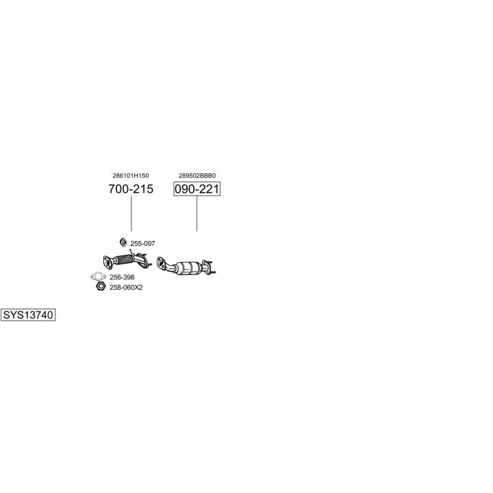 Išmetimo sistema BOSAL SYS13740