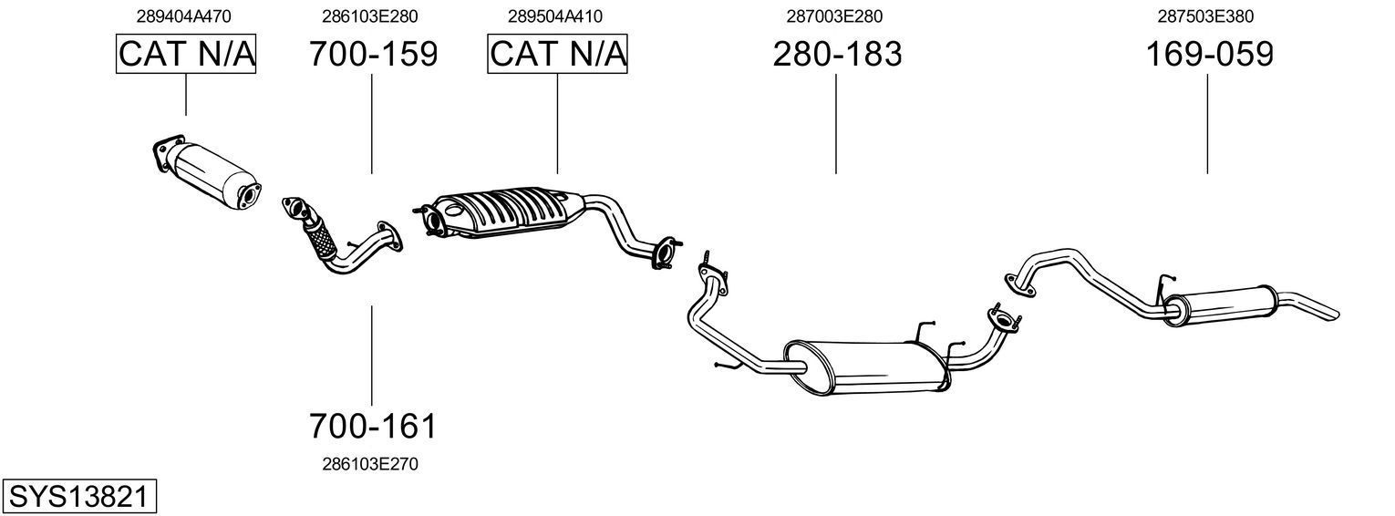 Išmetimo sistema BOSAL SYS13821