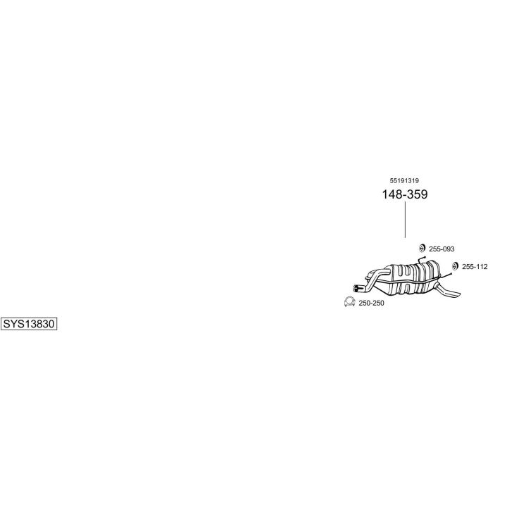 Išmetimo sistema BOSAL SYS13830