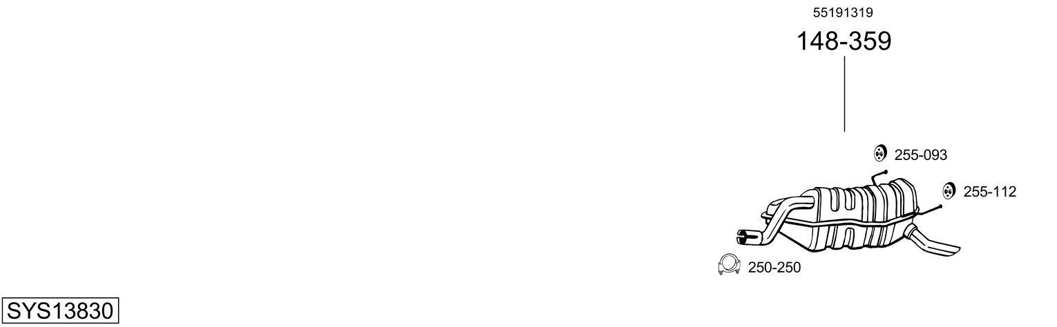 Išmetimo sistema BOSAL SYS13830