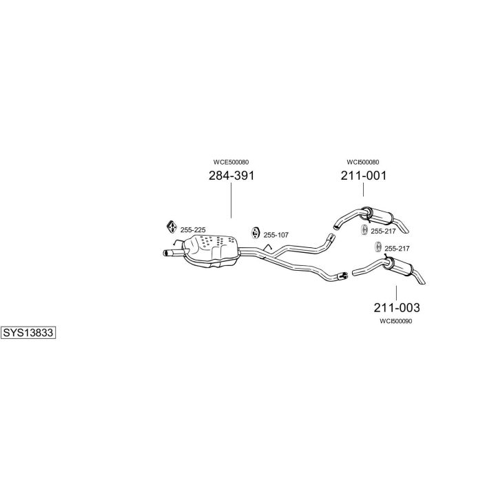 Išmetimo sistema BOSAL SYS13833