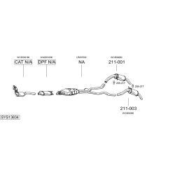 Išmetimo sistema BOSAL SYS13834