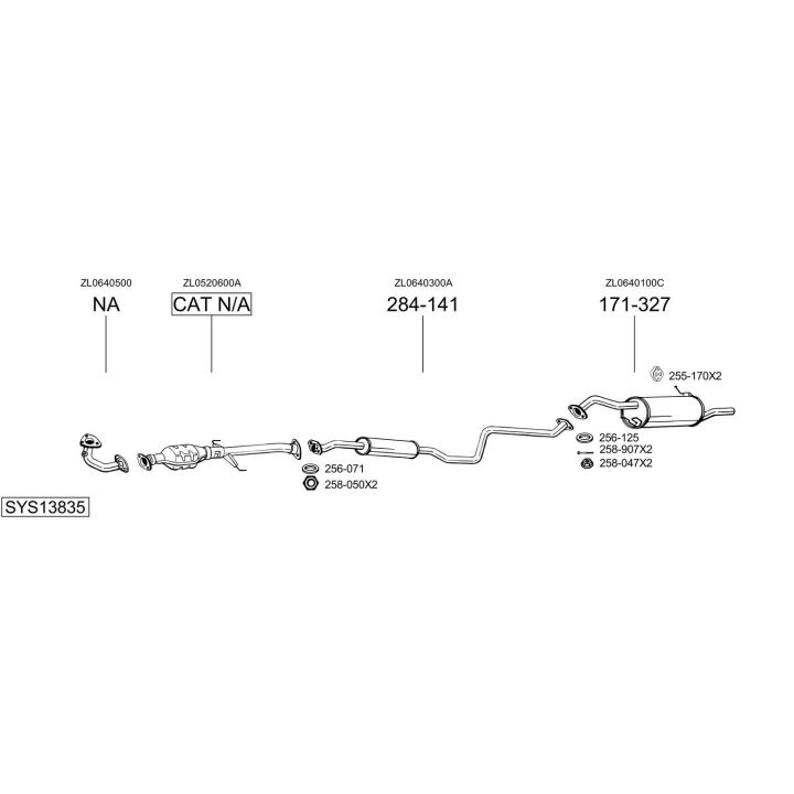 Išmetimo sistema BOSAL SYS13835