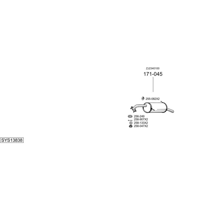 Išmetimo sistema BOSAL SYS13838