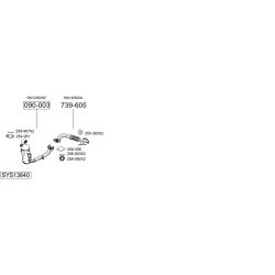 Išmetimo sistema BOSAL SYS13840