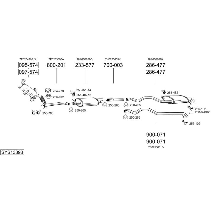 Išmetimo sistema BOSAL SYS13898