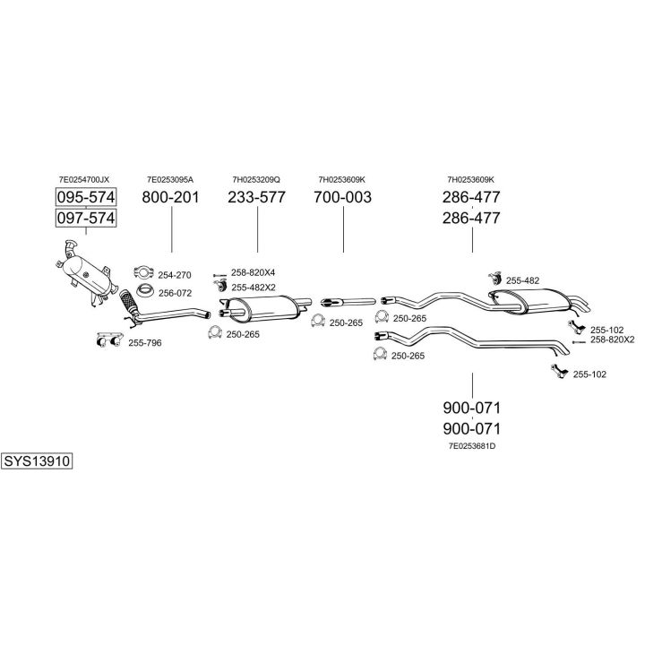 Išmetimo sistema BOSAL SYS13910