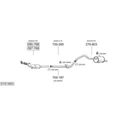 Išmetimo sistema BOSAL SYS13953