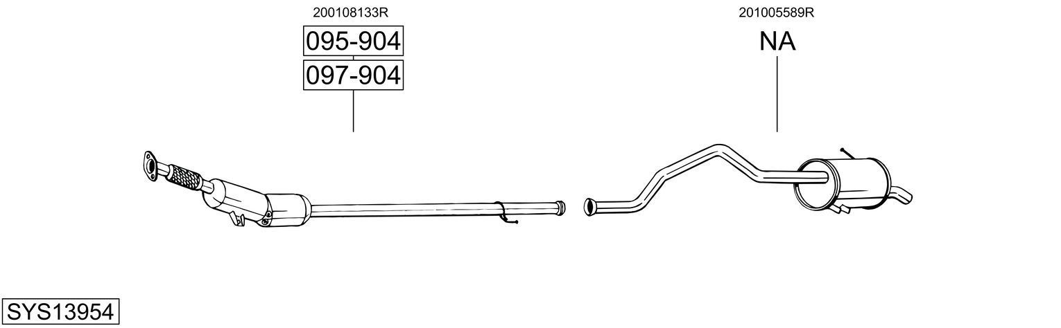 Išmetimo sistema BOSAL SYS13954