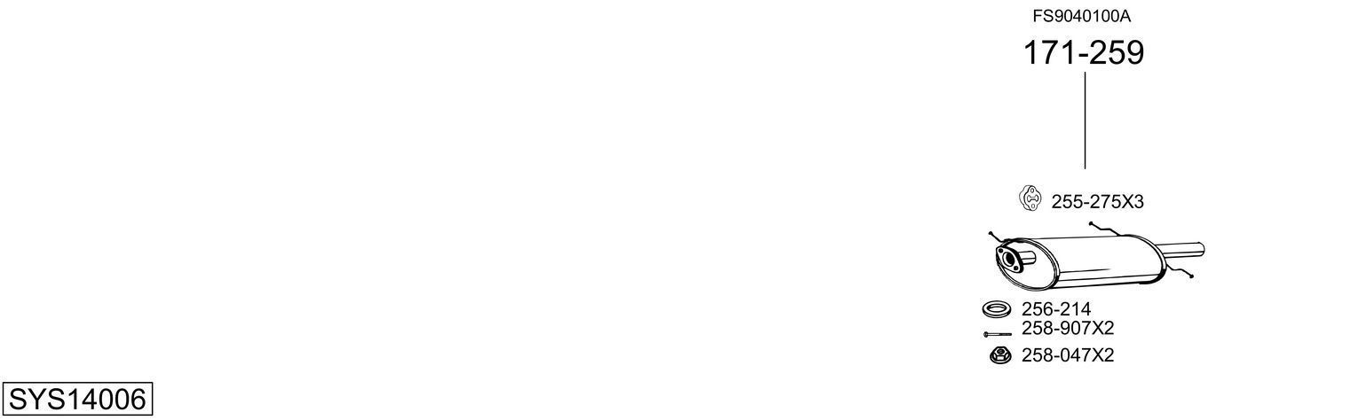 Išmetimo sistema BOSAL SYS14006