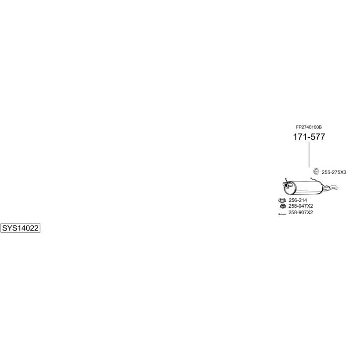 Išmetimo sistema BOSAL SYS14022