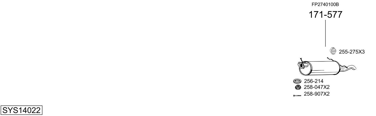 Išmetimo sistema BOSAL SYS14022