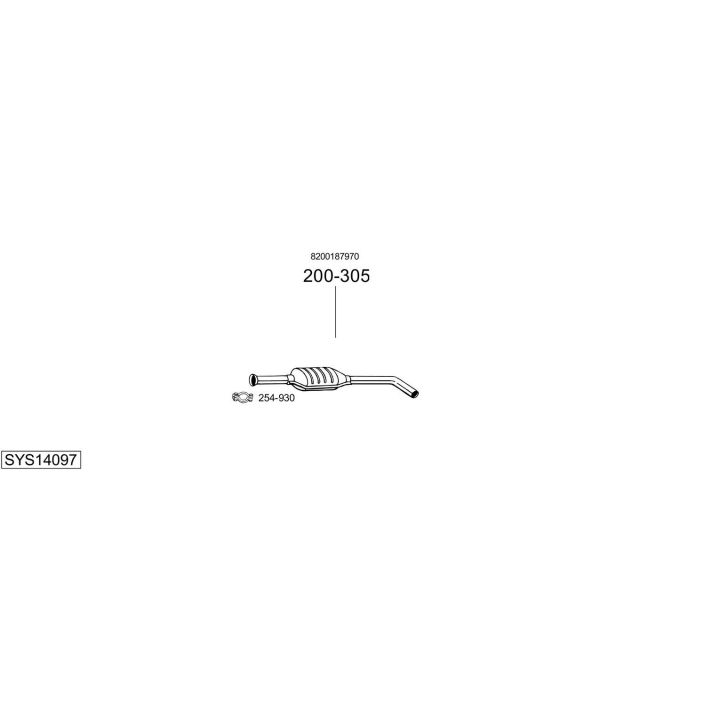 Išmetimo sistema BOSAL SYS14097