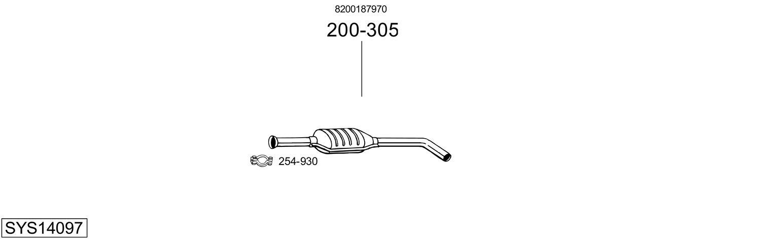 Išmetimo sistema BOSAL SYS14097