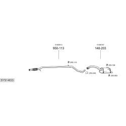 Išmetimo sistema BOSAL SYS14633